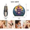 Vnurnrn Blue Cat Yellow Moon Makeup Compact Mirror for Handbags, Foldable Travel Pocket Mirror view 2