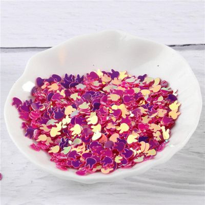 1,200-Count 4 mm Rabbit-Shaped Nail Sequins, Pink