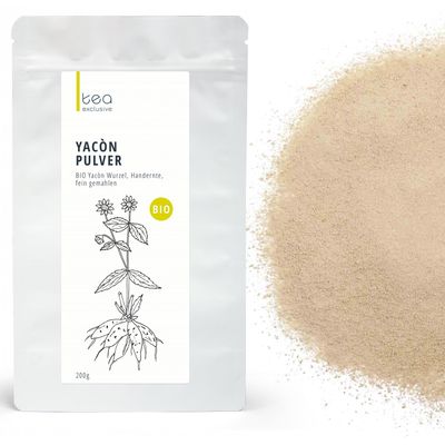 Organic Yacon Root Powder, Gently Dried & Ground, 200 g – tea exclusive