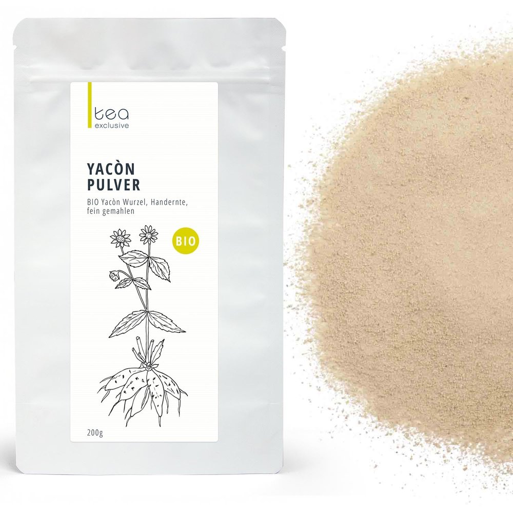 Organic Yacon Root Powder, Gently Dried & Ground, 200 g – tea exclusive