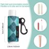 HEYSKAY Lip Balm Holder Keychain, Elastic Chapstick Sleeves, Black/Color Stripes/Geometric Pattern, 3-Pack view 2