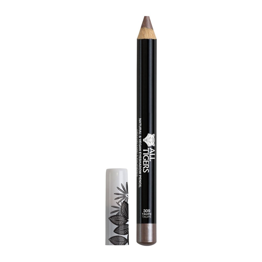 ALL TIGERS Vegan Eyeshadow Pencil, Highly Pigmented, Taupe "Let Your Eyes Talk" 309, 3-in-1, Long-Lasting, Cruelty-Free