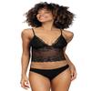 DKaren Women's 2-Piece Lace Lingerie Set Melody, Floral, Black, L view 2