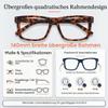 Eyekepper 5-Pack Reading Glasses for Women and Men, Large Square Lenses, Spring Hinges, +0.50 view 2