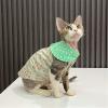 ZHIHAN Sphynx Cat Summer Floral Dress, Sleeveless Tank Top, Green, XL+ view 1
