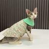 ZHIHAN Sphynx Cat Summer Floral Dress, Sleeveless Tank Top, Green, XL+ view 3