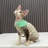ZHIHAN Sphynx Cat Summer Floral Dress, Sleeveless Tank Top, Green, XL+ view 4