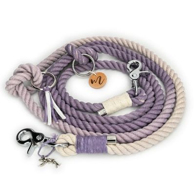 Matibuli Cotton Dog Leash for Medium Dogs (Lilac)