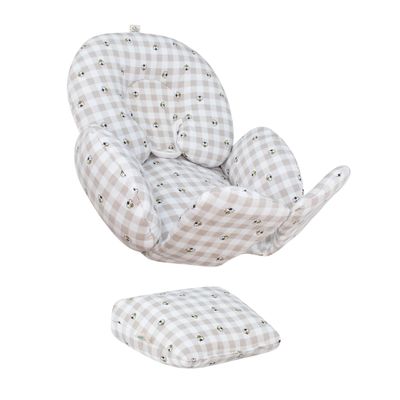 JYOKO Kids Universal Baby Car Seat Insert, Hypoallergenic, 100% Cotton (Picnic Vichy, 3 Pieces)