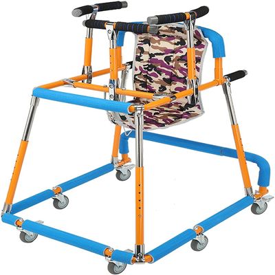 Upright Rolling Walker for Children with Seat and Dual Underarm Supports