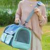 Foldable Pet Carrier Bag for Dogs and Cats, Gray, 45 x 28 x 28 cm view 4