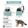 PETCUTE Cat and Dog Backpack Carrier with Mesh Window, Safety Leash and Removable Mat view 3