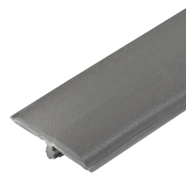 Soft T-Edge Trim, Protective Edge, Impact Edge, PVC 20.5 mm, Basalt