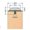 Soft T-Edge Trim, Protective Edge, Impact Edge, PVC 20.5 mm, Basalt view 2