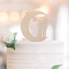 Cake Topper “Love You To The Moon And Back” for Weddings, Mr. & Mrs., Custom Name and Date view 1
