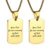 Personalized Ashes Urn Necklace with Dog Tag Pendant view 1