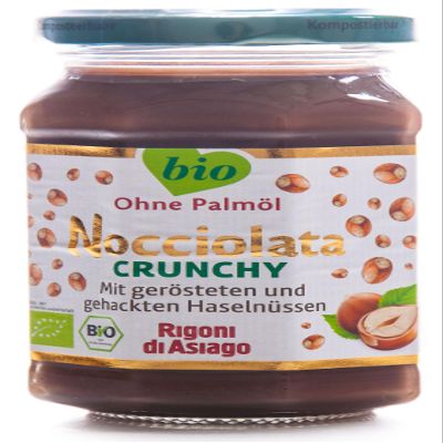 Rigoni di Asiago Nocciolata Hazelnut Nougat Spread, Crunchy, 270 g