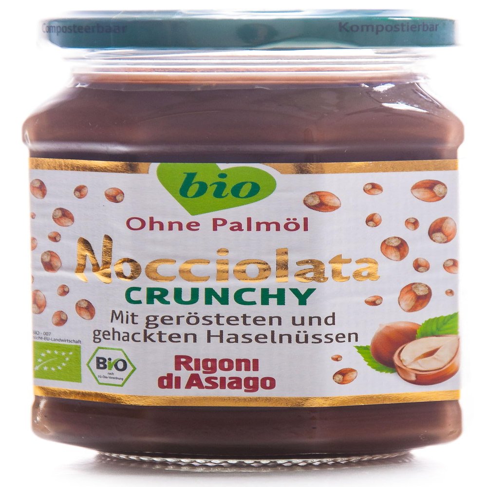 Rigoni di Asiago Nocciolata Hazelnut Nougat Spread, Crunchy, 270 g