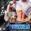 XSDAA Titanium Power Magnetic Bracelet, Blue Carbon Fiber and Titanium view 2