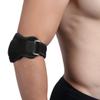 Ruilogod Black Unisex Adjustable Sports Tennis Golfer's Elbow Brace Support Strap with Forearm Sweatband and Compression Pad view 1