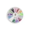 Ruilogod 1 Box, 12 Colors, 0.1 Faux Rhinestone Nail Art Slices, Manicure Glitter Sequin Decoration Wheel view 1