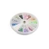 Ruilogod 1 Box, 12 Colors, 0.1 Faux Rhinestone Nail Art Slices, Manicure Glitter Sequin Decoration Wheel view 2