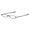 MMOWW 2-Pack Mini Metal Reading Glasses for Women and Men, Spring Hinges, Narrow Lightweight Readers with Case (Black, +1.5) view 3