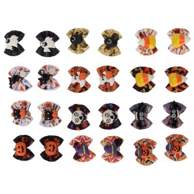 Qcwwy 24-Piece Dog Festival Hair Bows
