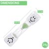 Temple Toothbrushing Sand Timers for Kids, 3 Minutes, Blue/Green/Red, 3-Pack view 3