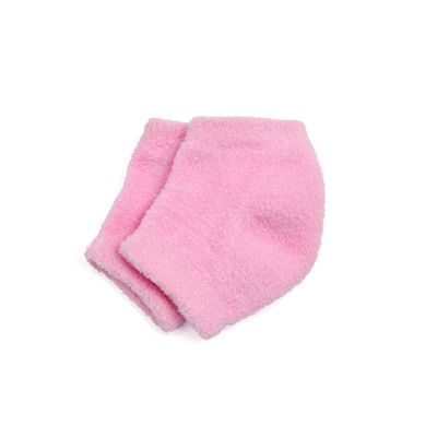 Ruilogod Pink Lace Toe Caps, Moisturizing Spa Gel Heel Socks, 1 Pair