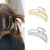 6-Piece Metal Hair Claw Clips for Women and Girls, 3 Gold + 3 Silver view 3