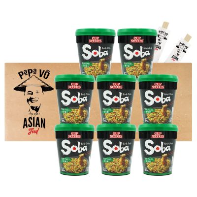 8-Pack (8 x 90 g) Nissin Soba Teriyaki Wok Style Cup Noodles (Papa Vo)