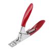 Ruilogod Red Spring-Loaded Metal Artificial Nail Tip Trimmer view 2