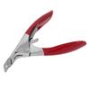 Ruilogod Red Spring-Loaded Metal Artificial Nail Tip Trimmer view 3