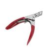 Ruilogod Red Spring-Loaded Metal Artificial Nail Tip Trimmer view 4