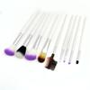 Ruilogod 9-in-1 Professional Makeup Tool Brush and Eyebrow Comb Cosmetic Kit Wte view 1