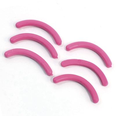 Ruilogod Women's Fuchsia Eyelash Curler Replacement Pads, 6 Pieces