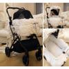 Foldable Dog Stroller with Umbrella, White Tutu, 15 kg Capacity view 3