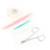 Ruilogod 5-in-1 Double Eyelid Tape Set with Cosmetic Scissors, Remover, Needle and Glue view 1