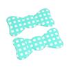 Ruilogod 2-Piece Green Bowknot-Shaped Bang Hair Magic Leaf Makeup Tool view 1