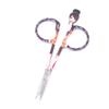 Ruilogod Lady Print SVP Pointed Eyebrow Scissors Trimmer, Black view 1