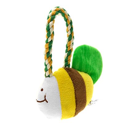 Ruilogod Plush Dog Squeaker Toy, Squeaky Tropical Fish with Tug Rope