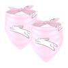 2-Pack Pet Triangle Bandanas for Large Dogs and Rabbits, Breathable, Pink view 1