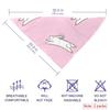 2-Pack Pet Triangle Bandanas for Large Dogs and Rabbits, Breathable, Pink view 3