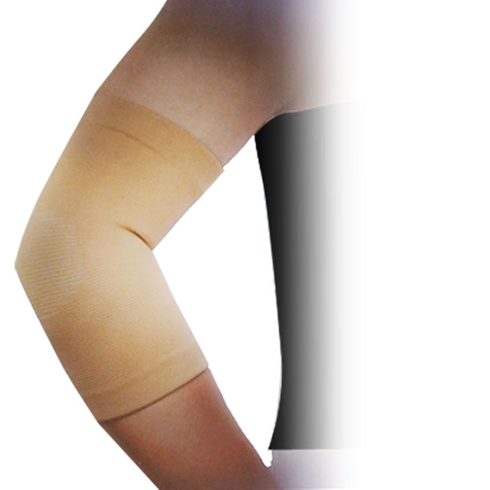 Ruilogod Bung Elastic Elbow Sleeve Support, Light Brown Brace