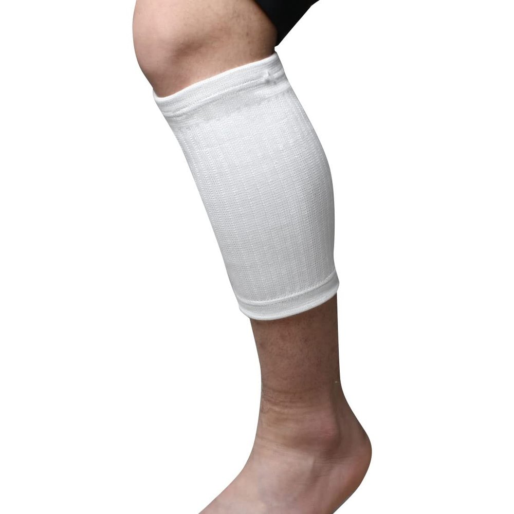 Ruilogod White Elastic Calf Sleeve/Shin Support Sports Bandage