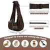 PetLoft Reversible Adjustable Small Dog Carrier Sling, Cross-Body, Brown view 2