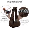 PetLoft Reversible Adjustable Small Dog Carrier Sling, Cross-Body, Brown view 4