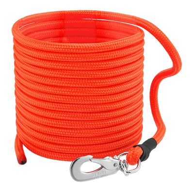 Floating Dog Long Line, 20 m, No Handle Loop, Neon Orange