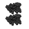 Ruilogod Aquarium Hollow Bio-Filter Sieve Balls, 46 mm Diameter, 100 Pieces, Black view 1